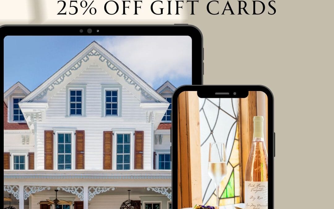 Cyber Monday Special: 25% Off Gift Cards!  This Cyber Monday, share the beauty of Cape May. From a cozy stay at The Cape Collection Inns to an exceptional meal at Provence, our gift cards make the perfect holiday gift. www.TheCapeCollectionCapeMay.com/PROMO